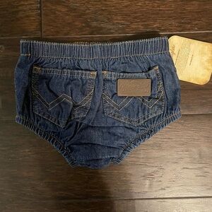 Baby Bloomers - Wrangler Infant Blue Denim Diaper Cover